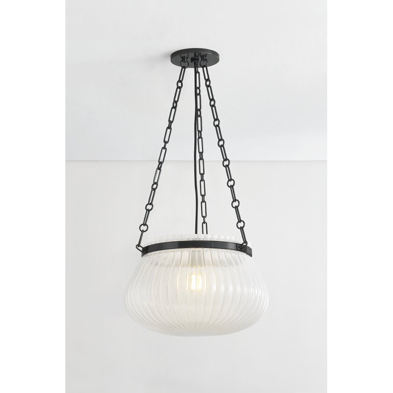 Granby 1 Light Pendant, 12" H x 17" W x 17" D, Antique Bronze