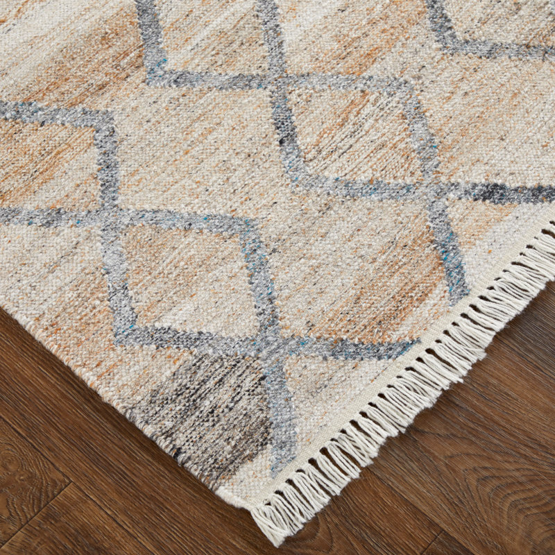 Tapis gris anthracite / beige Bunde, Rectangle 3 pi 6 po x 5 pi 6 po