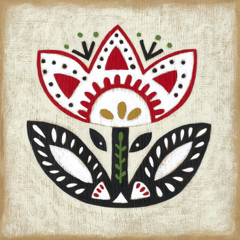 Folk Song I by Chariklia Zarris - Wrapped Canvas Print, 30cm H x 30cm W