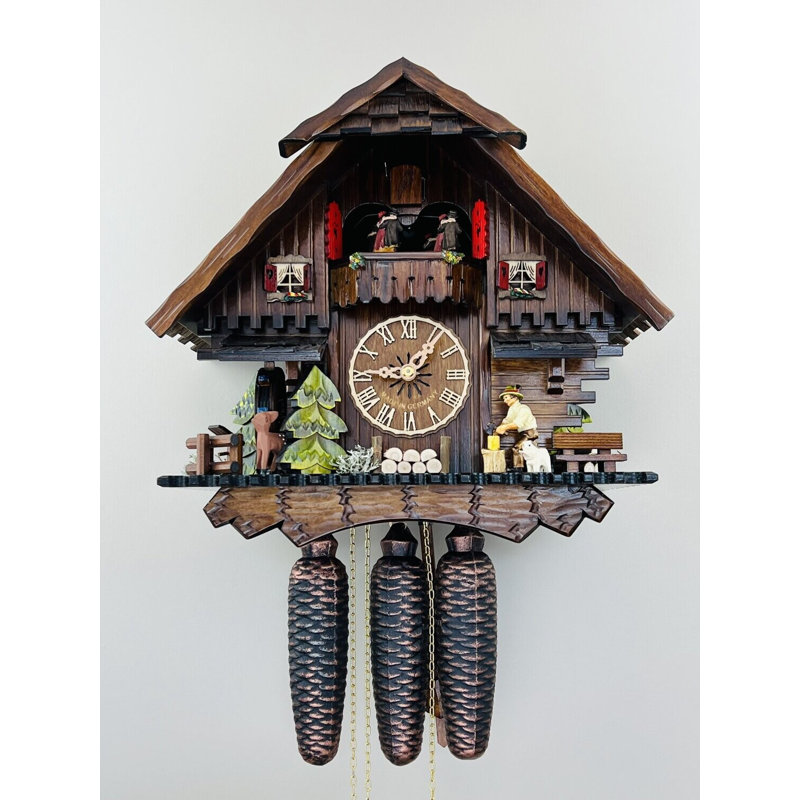  8-Day Musical German Black Forest Cuckoo Clock Cottage