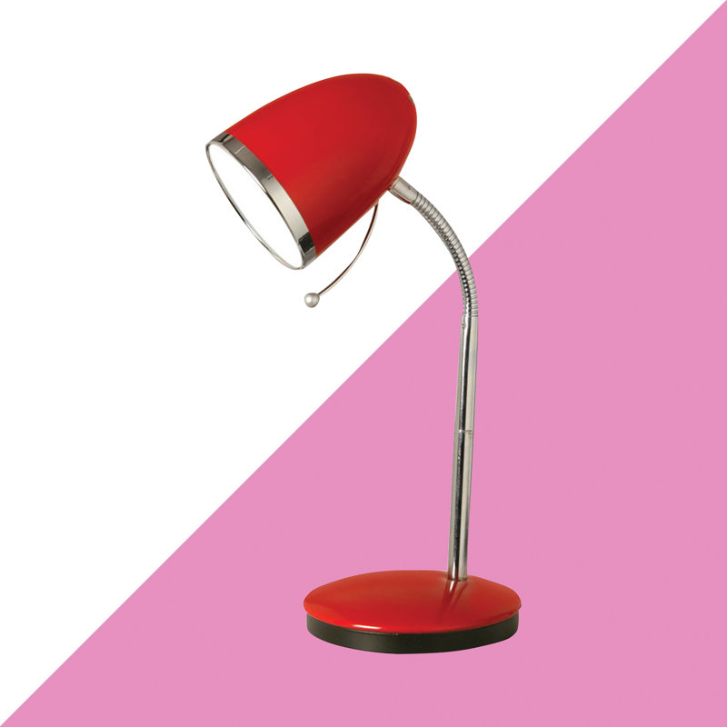 Reidar Metal Desk Lamp, Red