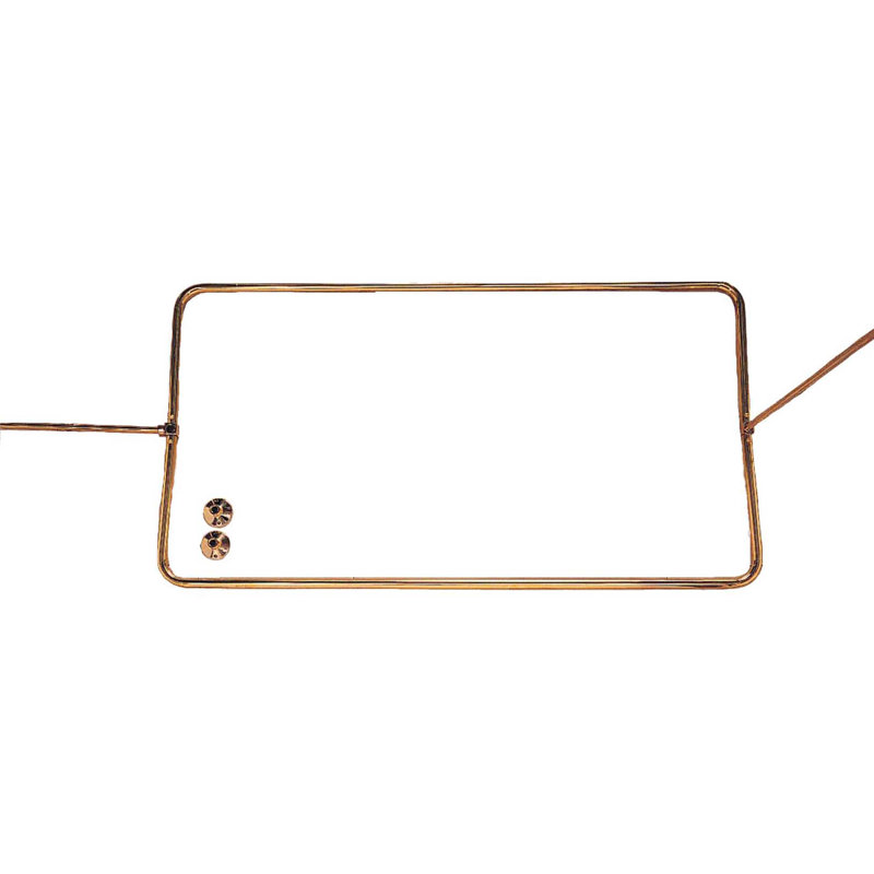 Tringle rectangulaire à rideau de douche extensible, Laiton ultra enduit, l 45 po x P 25 po