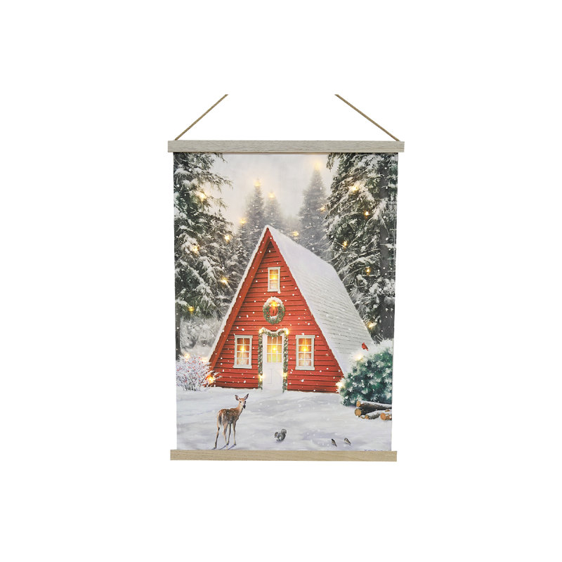 Luminaire suspendu DEL en tissu chalet