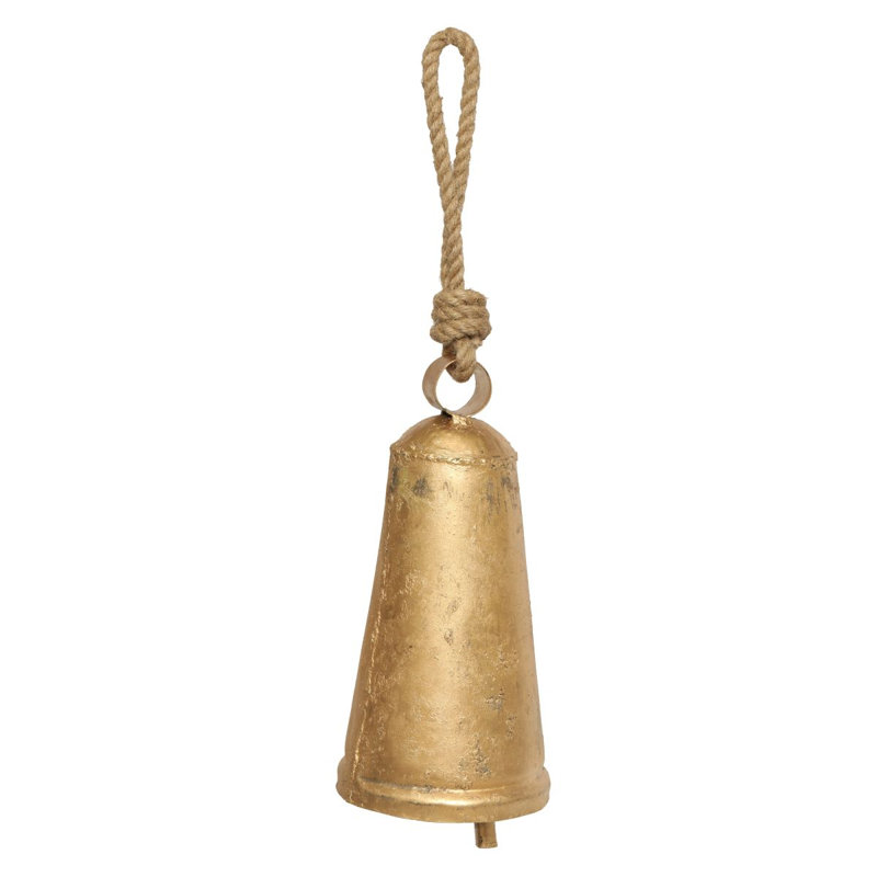 11" SMALL GOLD METAL BELL