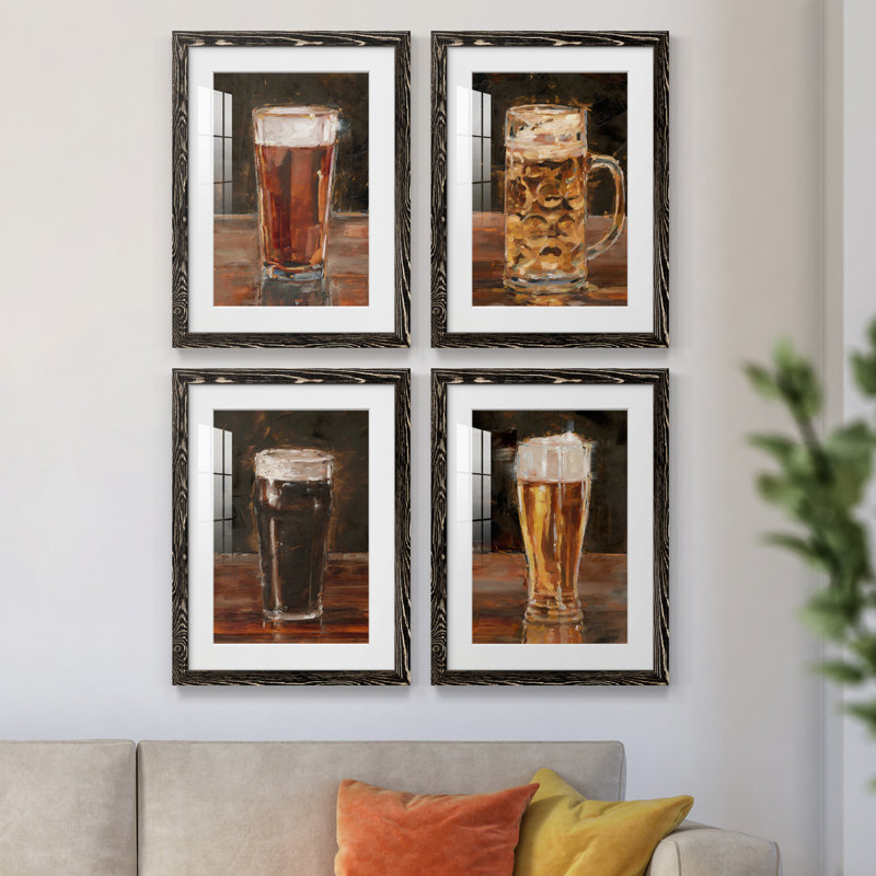 Anne rond I - ensemble de 4 reproductions de cadres photo, H 43,5 po x l 31,5 po x P 1 po, Noir