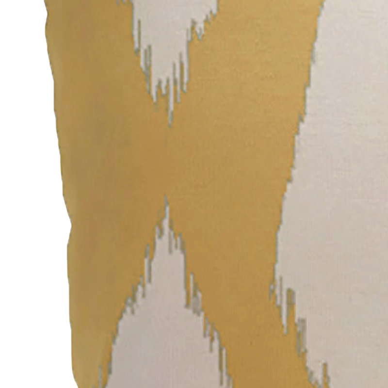 Ikat Reversible Throw Pillow, Yellow, 16" H x 16" W x 1" D