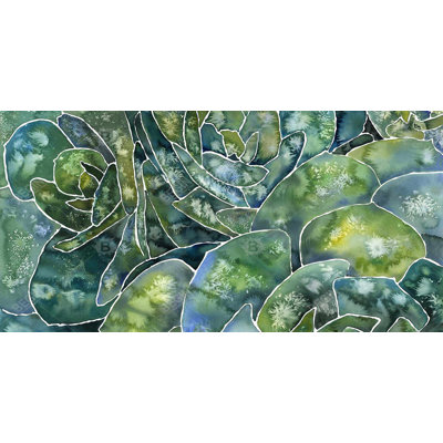 Abstract succulents - 15.75"x31.50" Desk mat