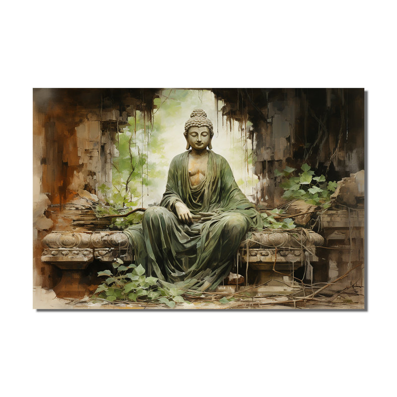 Thailande, ruines de Bouddha, art mural