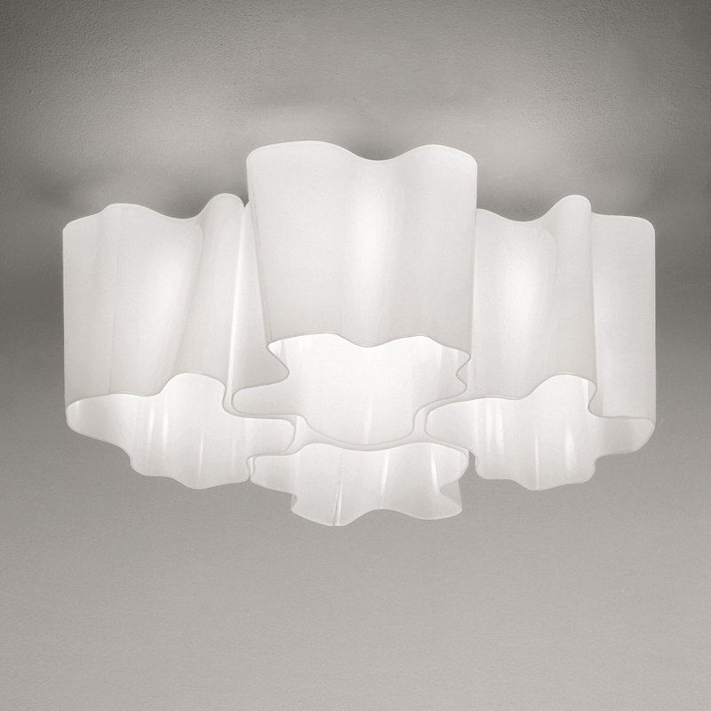 Logico Quadruple Nested 4-Light Semi Flush Mount, 8.25" H x 17.75" W x 13" D, Incandescent