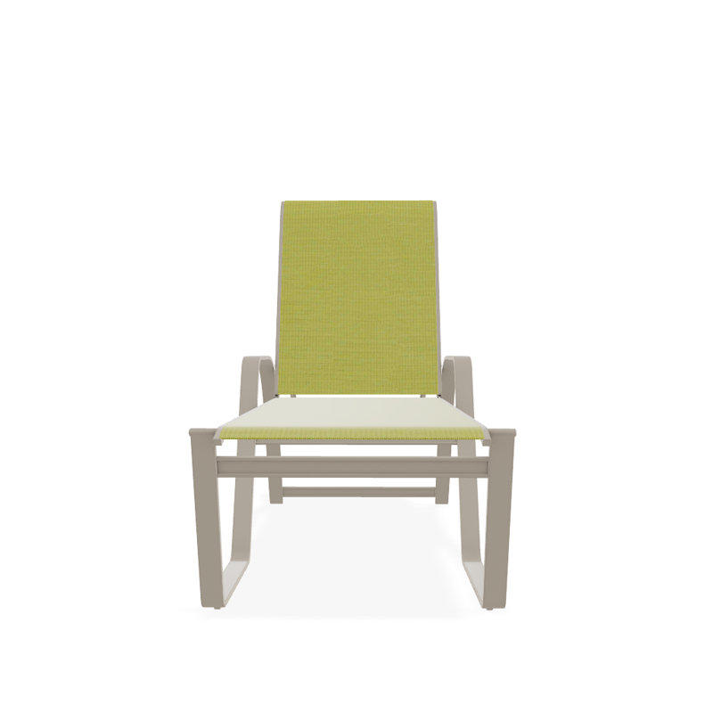 Chaise longue inclinable Holna, Lime 38D Sunbrella®, Graphite texturé