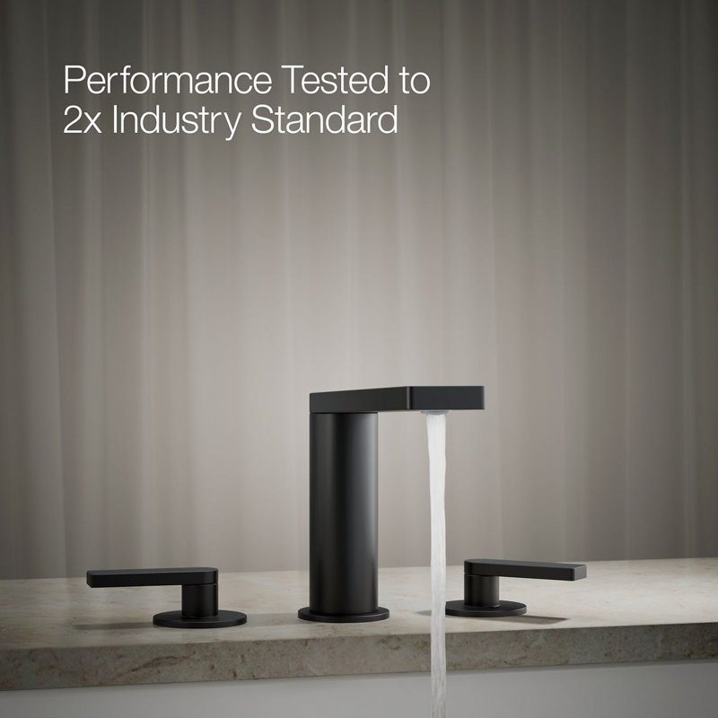 Composed® Double Handle Deck Mounted Roman Tub Faucet Trim with Diverter, Matte Black