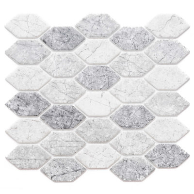 Serenity 1.75" x 2.88" Glass Honeycomb Mosaic Wall Tile
