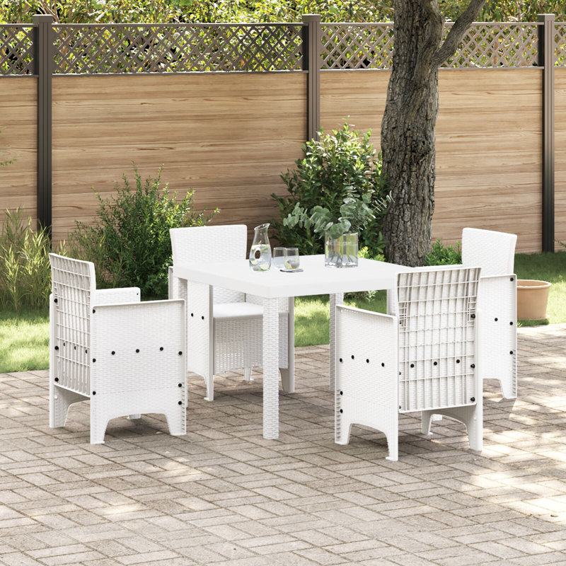 Outdoor Table Plastic Standard Durable Patio Table, White
