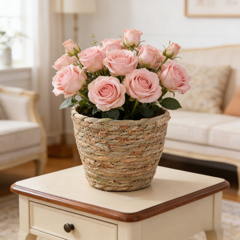 Woven Flower Pot Storage Basket