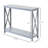 2-Tier Console Table, Sofa Side Table With Storage Shelf, X Design For Entryway, Living Room, And Hallway-262422493