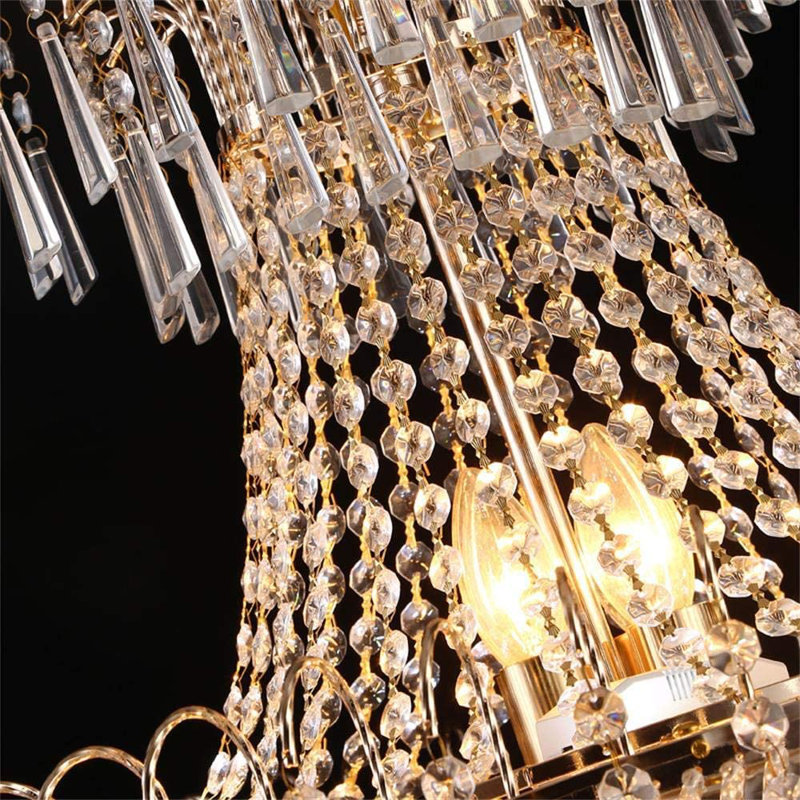 Lustre à intensité variable à 8 lumières avec chaîne de suspension Torrez Empire, H 24 po x l 20 po x P 20 po