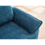 Chaise longue avec et rangement - Dossier en chenille bleue confortable-1305788614