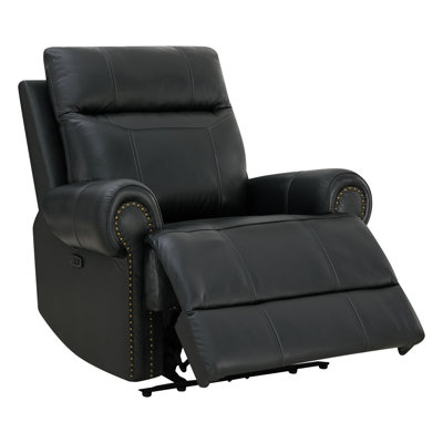 Andrena 38.58'' Wide Genuine Leather Power Recliner 