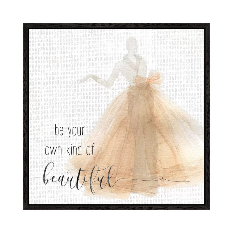 Be Beautiful by Carol Robinson - Print on Canvas, 45.72 cm H x 45.72 cm W, Black Framed