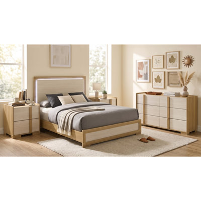 Holden Natural Queen 4-Piece Bedroom Set