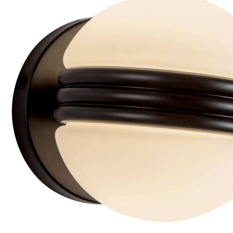 Selene 5-in Gold dimmable LED Wall Sconce, Matte Black