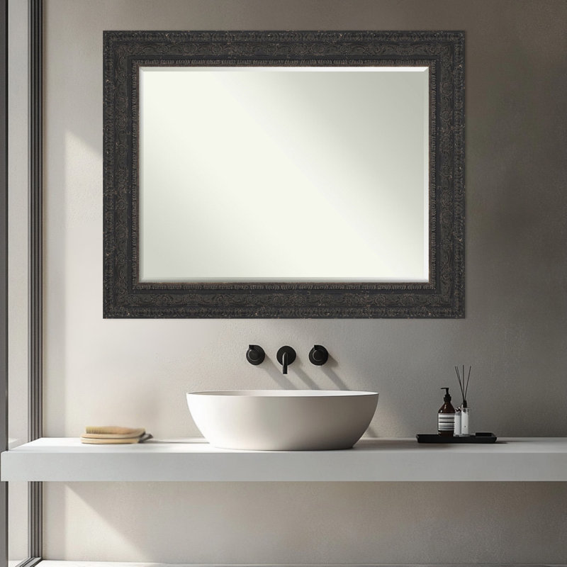 Miroir mural de salle de bain Attic, Noir
