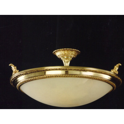 Deshotel Glass Semi Flush Mount