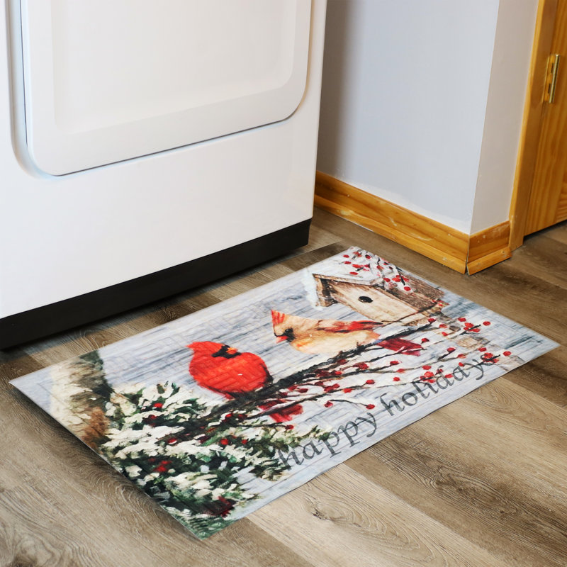 Ashbourne Holiday Winter Doormat - Cardinal, Cardinal Red