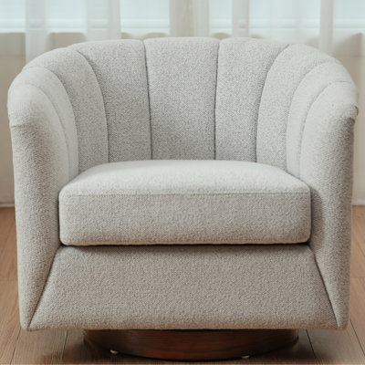 Versatile Swivel Accent Chair With Metal & Wood Materials Modern Comfy Function And Upholstery