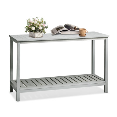 4Ft. Patio Double-Tier Wooden Console Table by Lark Manor