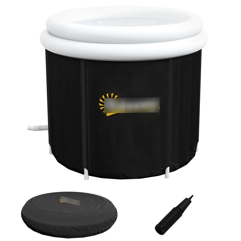 Baignoire de glace pour l'endurance des sportifs, portable 79 gallons avec housse et sac de transport, être noir, -