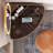 24.41"Simple brown mini dressing table with makeup mirror