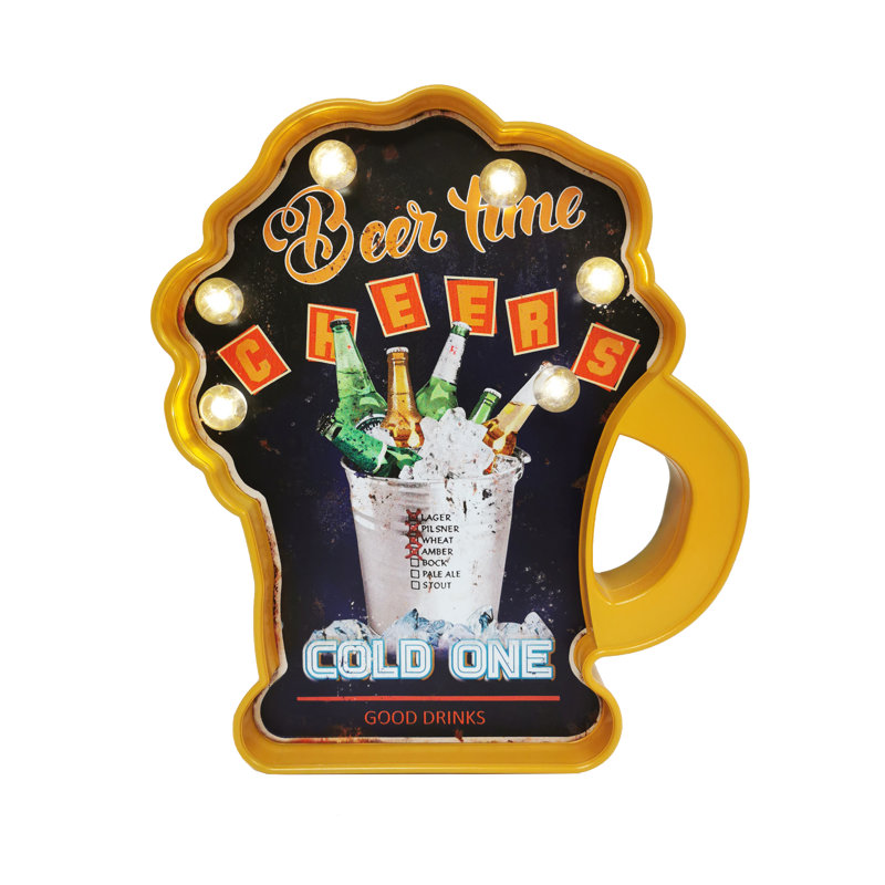 Enseigne lumineuse pour bière et liqueur Craigg