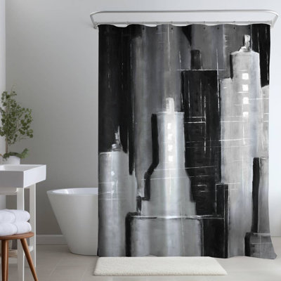 Shower Curtain CI302 – Polyester Shower Curtain, Dye Sublimation Print, 71" W × 74" L