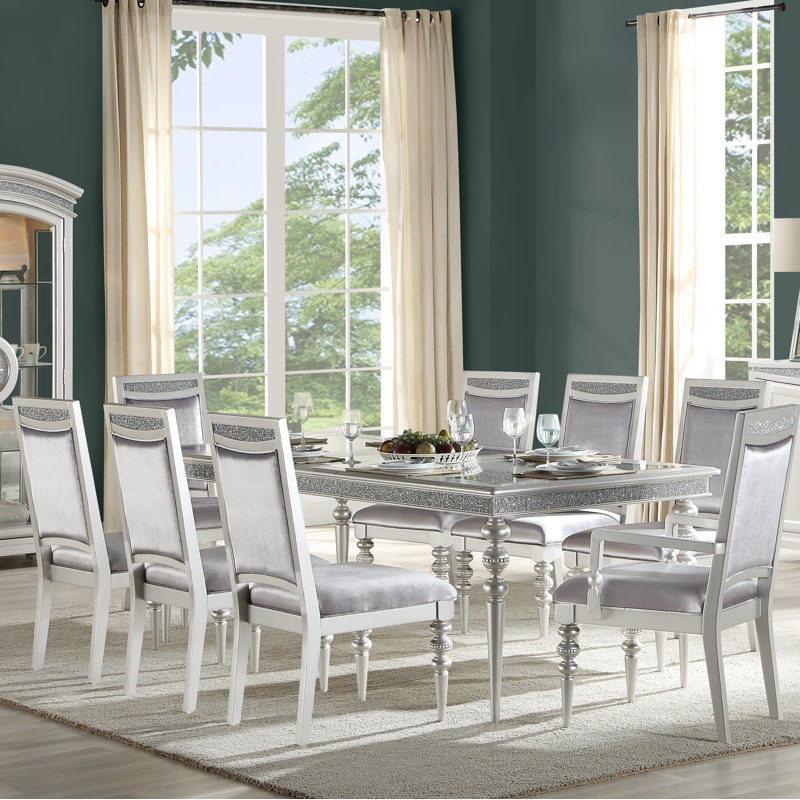 Fuson 8 - Person Extendable Four Leg Dining Set