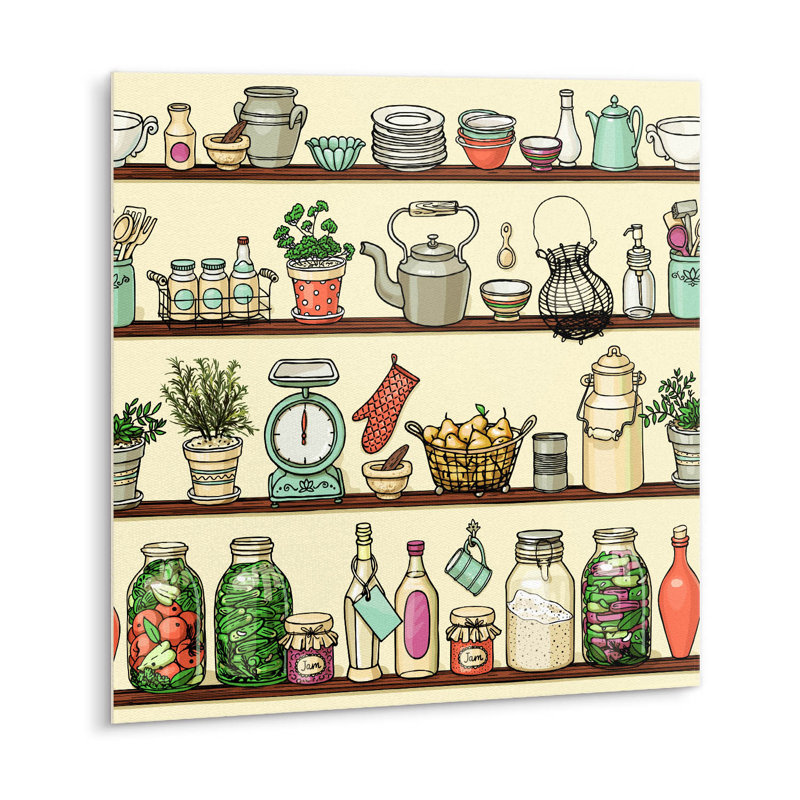 Self Adhesive Vinyl Splashback Tiles Sticker Peel Stick set 9 pieces 30x30 cm Cartoon kitchen items