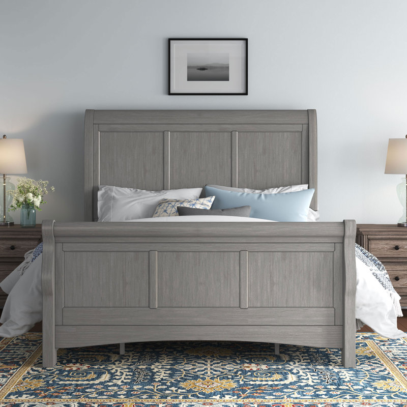 Melfa Bed, Antique Gray, Queen
