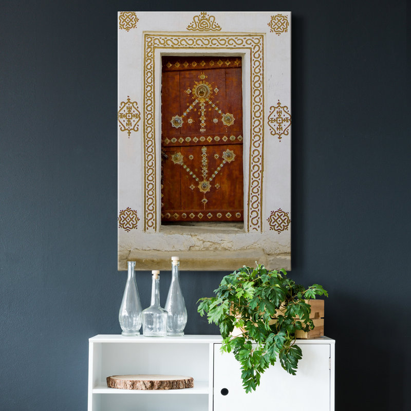 Impression d’art graphique sur toile tendue avec porte oasis, H 36 po x l 24 po x P 1 po