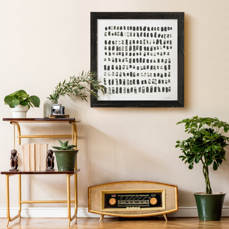«Mixed Signals I», reproduction sur toile encadrée, H 31,5 po x l 31,5 po x P 1,5 po, Cadre noir