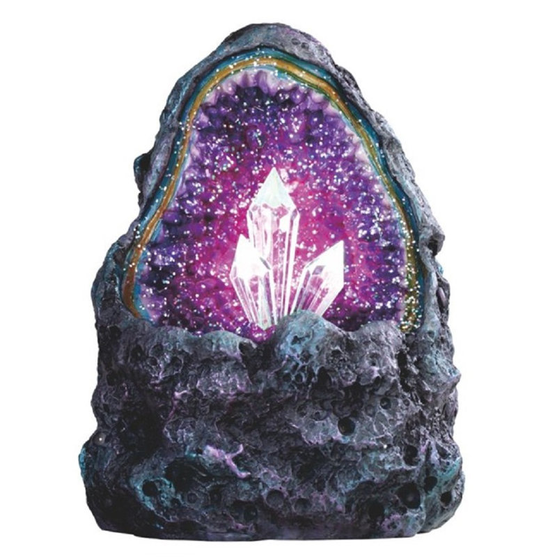 Lumière de nuit crystalstone à del, Mauve