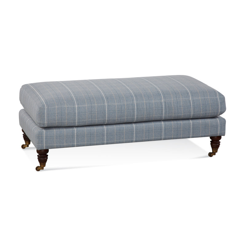 Celeste Ottoman, White Sugar Performance; 0863-91, Antique Black Finish