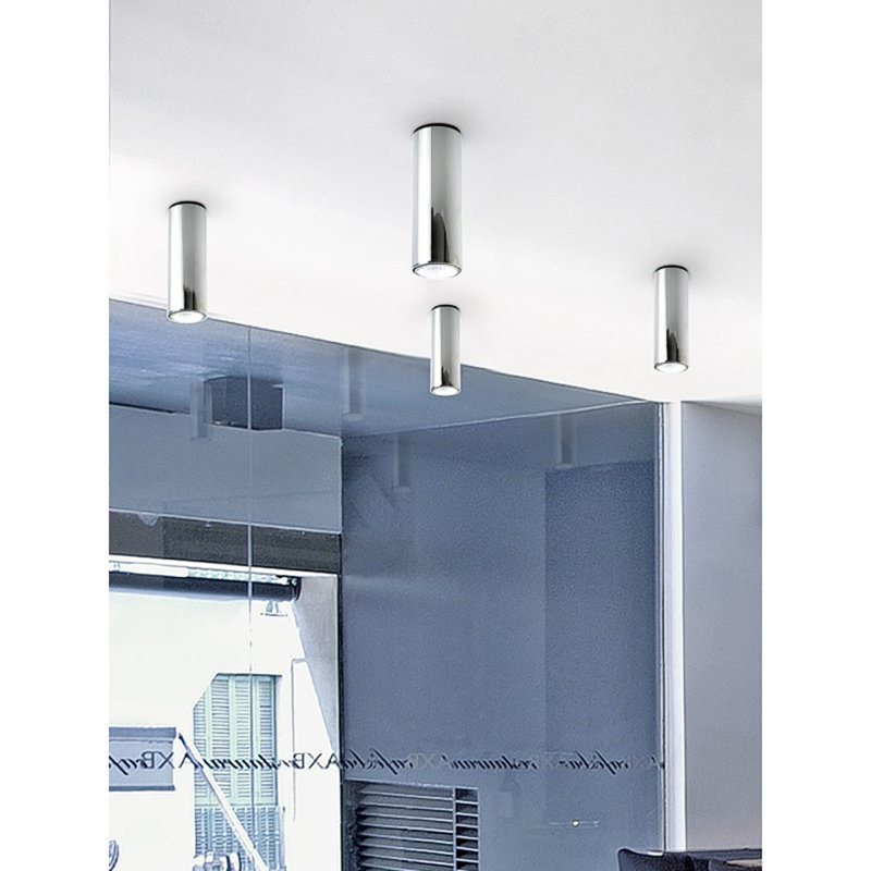 Kronn 1-Light Flush Mount, Chrome/8.0625" H x 8.0625" W x 2.75" D