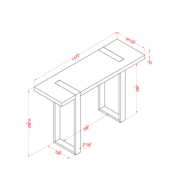 Atreau 47.25'' Console Table
