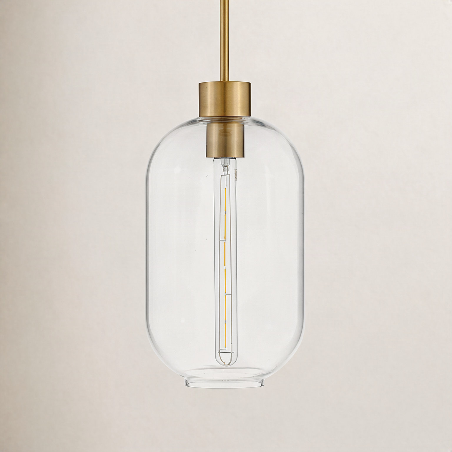 Carlene Pendant, Lacquered Brass