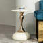 Petite table d'appoint ronde pour petits espaces, table basse, petite table basse de salon, table de bout blanche