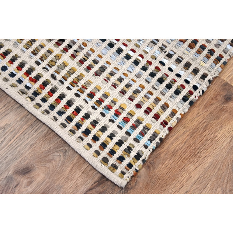 Tapis beige/gris fait main kilim Dunning, Rectangle 8 pi x 10 pi