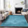 Premium Machine Washable Kiyondrea Blue Rug