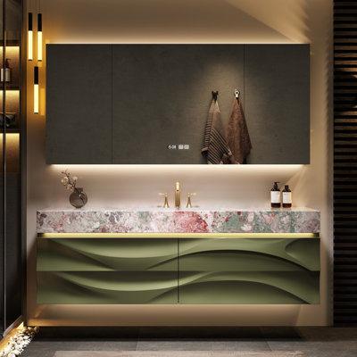 Meuble de salle de bain italien minimaliste et luxueux
