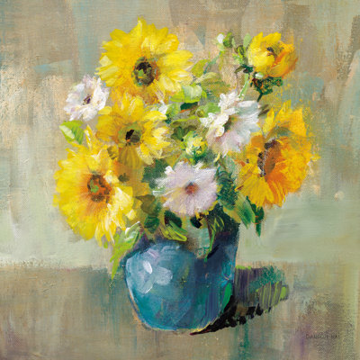 Sunflower Still Life I by Danhui Nai - Wrapped Canvas Painting