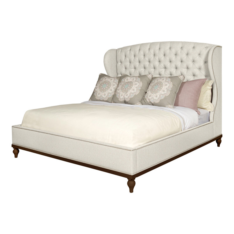 Emma Queen Upholstered Panel Bed, Navajo, Yes, Nomad Snow Crypton® Chenille